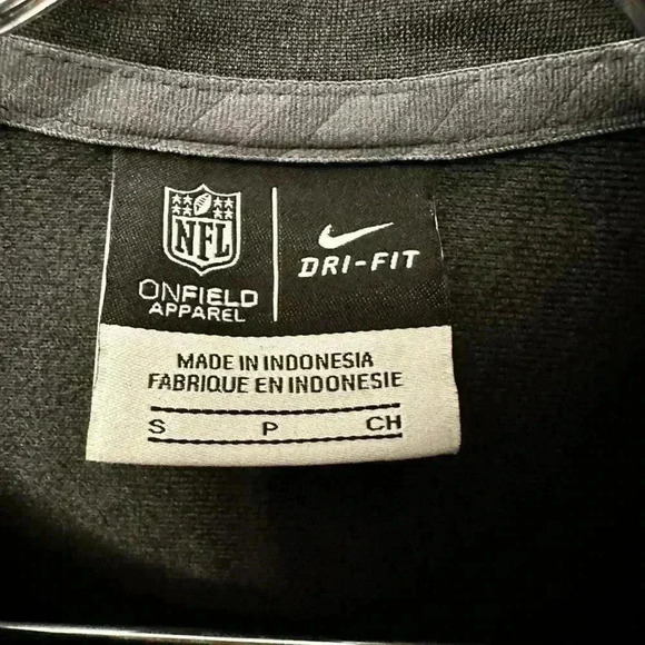 Minnesota Vikings Mens Pullover Nike Black Purple 1/4 Zip On Field NFL Top Small - Picture 2 of 10